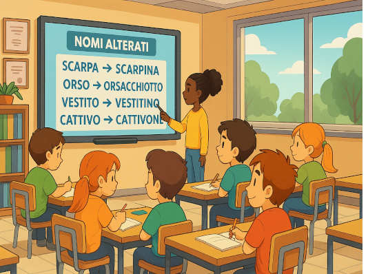 Quiz Interattivo: Classifica i Nomi Alterati nella Lingua Italiana