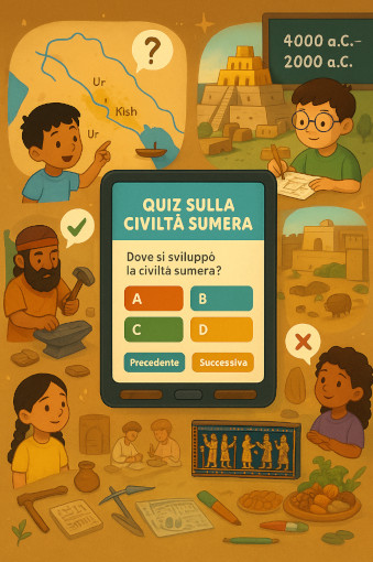 Quiz sulla Civiltà Sumera per Bambini di Quarta Elementare: Scopri la “Grande Fucina Tecnologica” dell’Antichità | Training School Academy