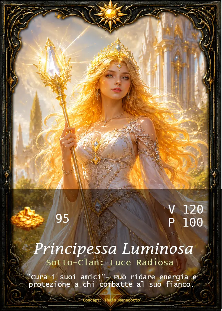 Carta Principessa Luminosa, Custode Oro del clan Luce Radiosa - Custodi delle Terre Magiche