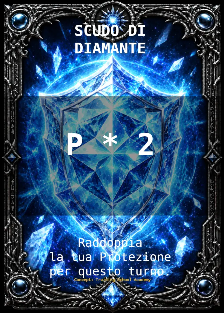 Carta Azione "Scudo di Diamante" - Moltiplicatore gioco Custodi delle Terre Magiche