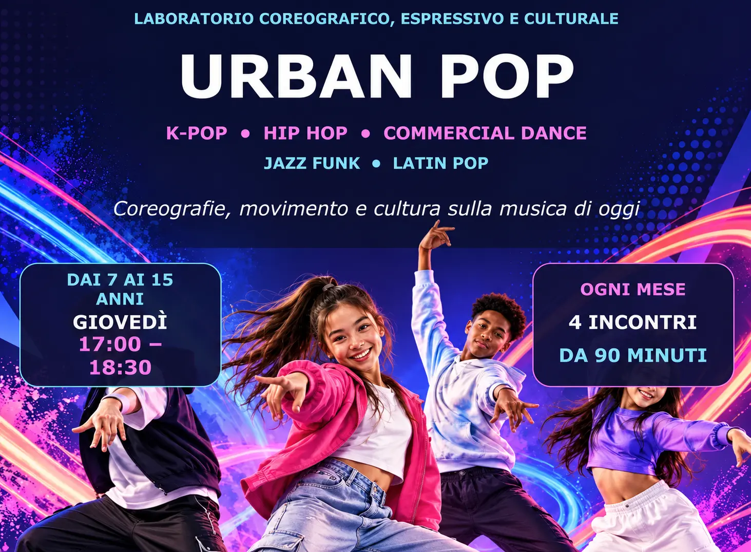 Urban Pop Lab a Pavia: danza e creatività per bambini e ragazzi