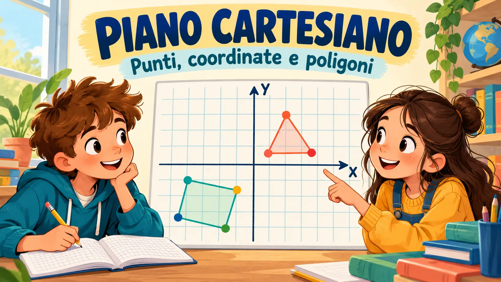 Piano cartesiano per la quinta primaria: spiegazione e quiz